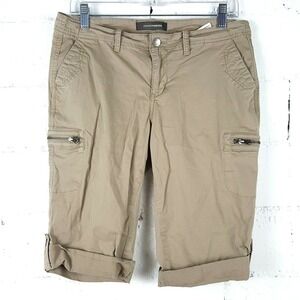 Denver Hayes Shorts Women's Size 8 Tan Mia Mid Rise Bermuda‎ Walking Shorts Camp